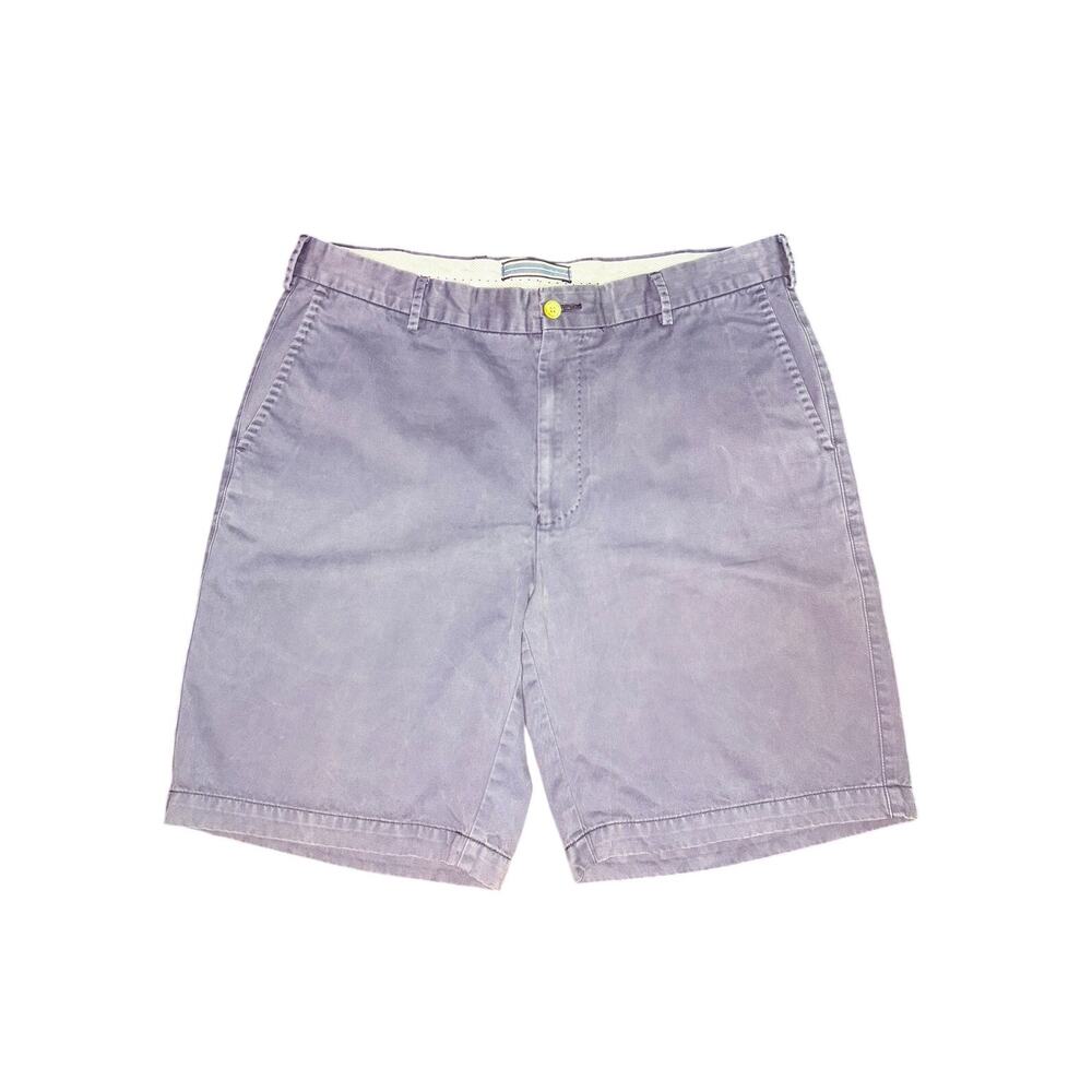 Peter Millar Men's Chino Shorts Blue Size 35W Luxury 100% Pima Cotton Golf